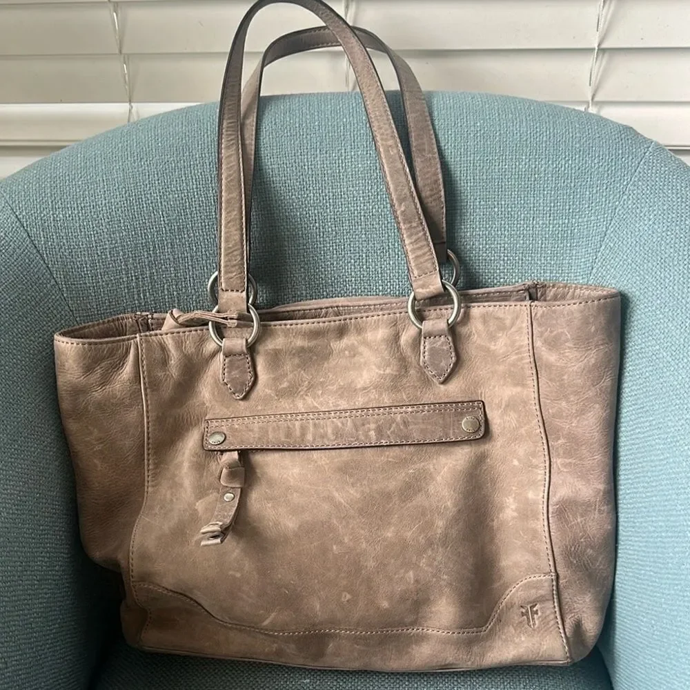 Frye Melissa Tan Leather Tote Handbag